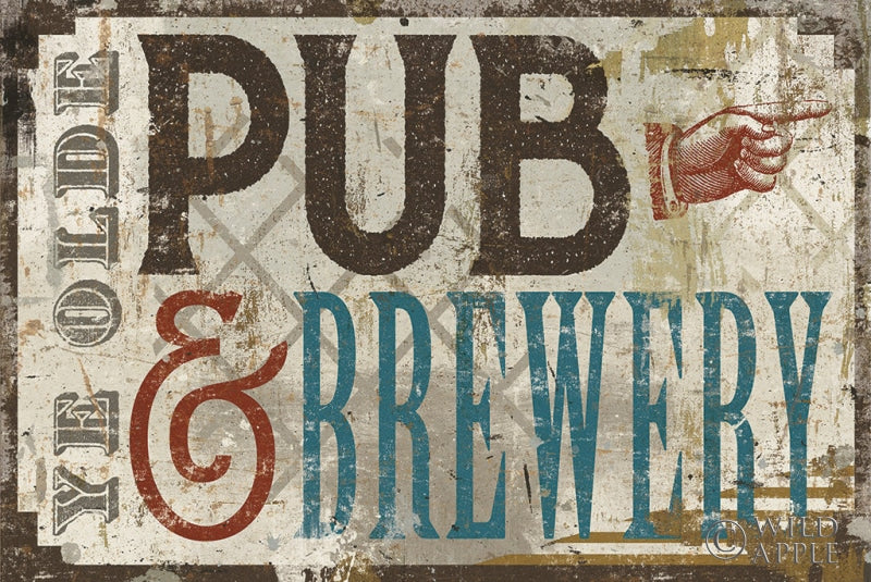 Vintage Pub Brewery Sign