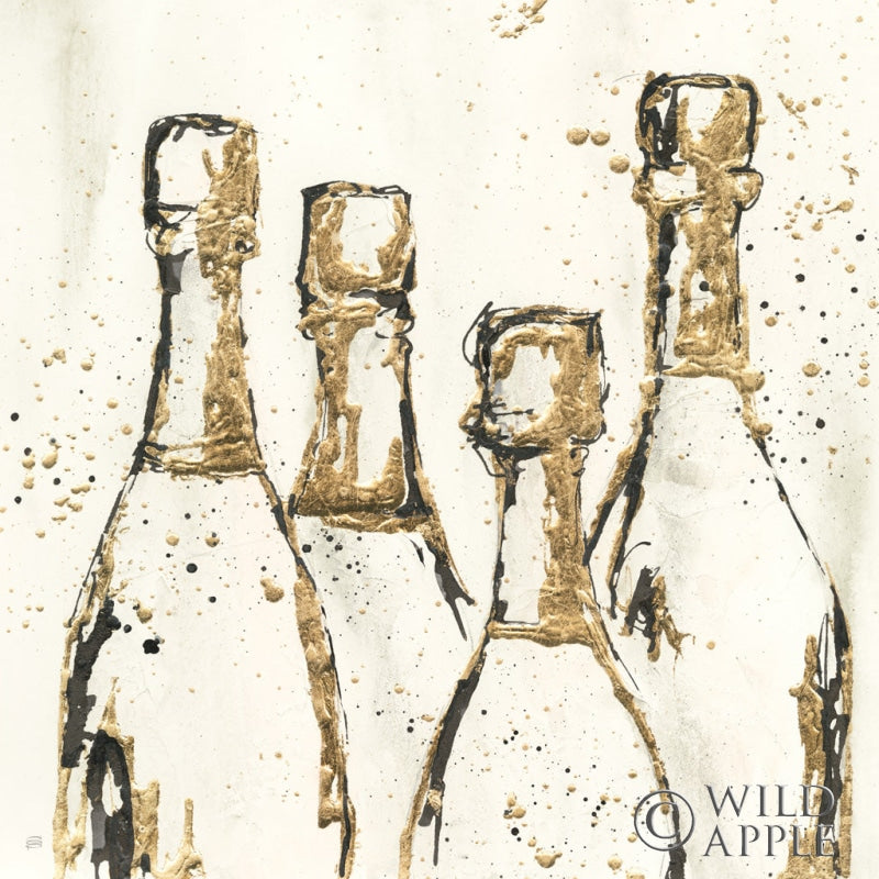 Champagne Is Grand I Gold Posters Prints & Visual Artwork
