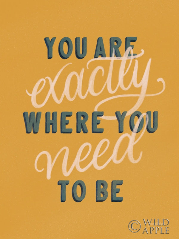 Reproduction of You are Exactly Where You Need to Be Crop by Becky Thorns - Wall Decor Art