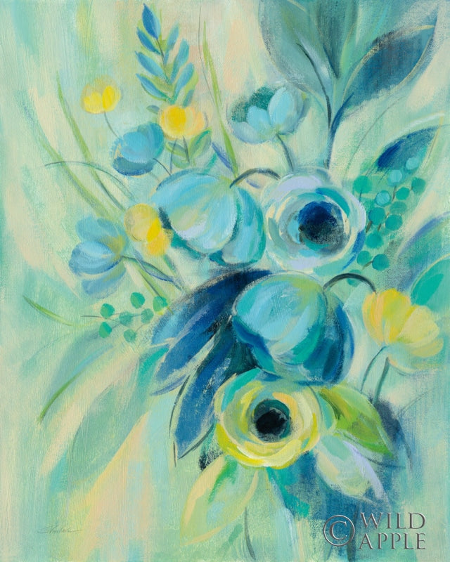 Elegant Blue Floral II