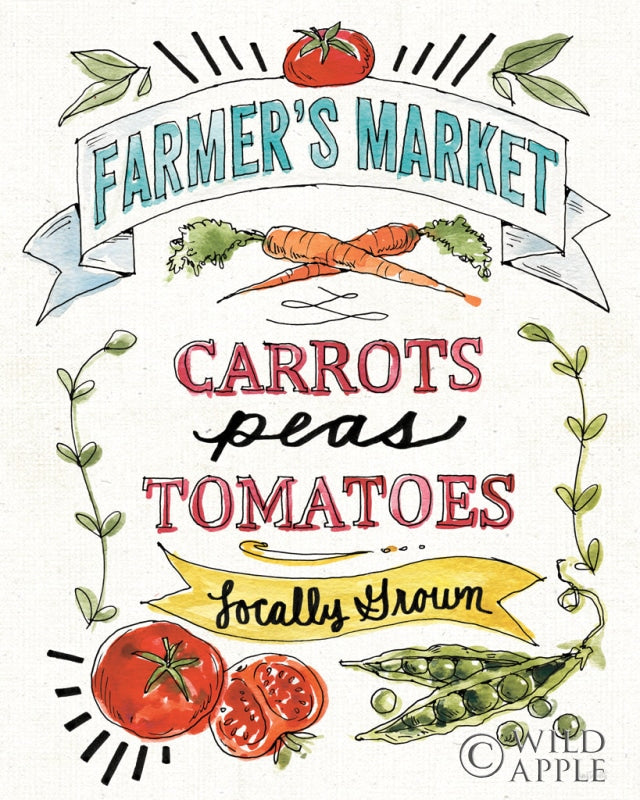 Reproduction of Veggie Market VI by Anne Tavoletti - Wall Decor Art