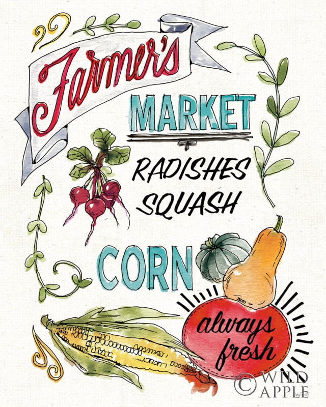 Reproduction of Veggie Market VII by Anne Tavoletti - Wall Decor Art