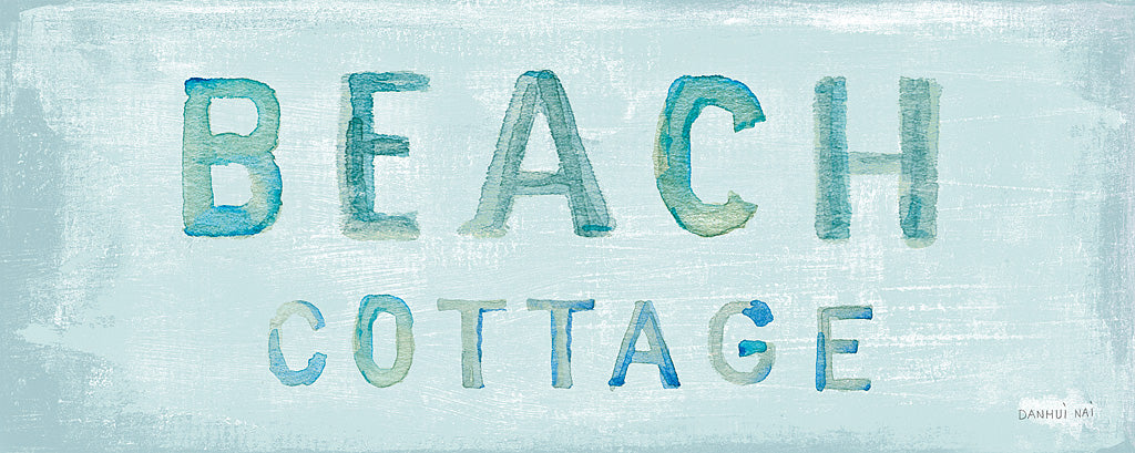 Reproduction of Beach Cottage Sign by Danhui Nai - Wall Decor Art