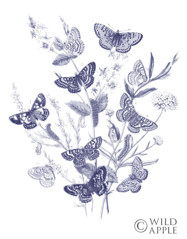 Butterfly Bouquet I Blue