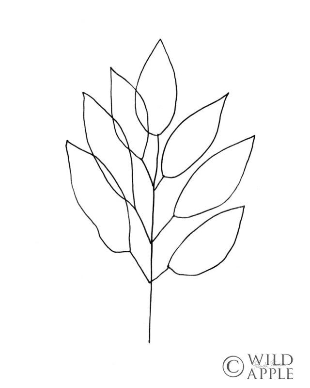 Reproduction of Doodle Leaves II by Farida Zaman - Wall Decor Art