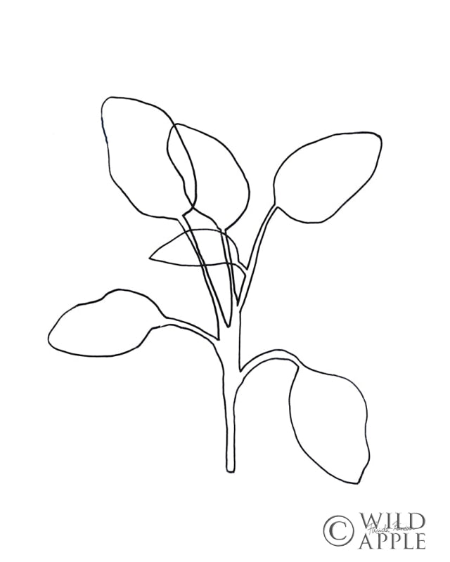 Reproduction of Doodle Leaves III by Farida Zaman - Wall Decor Art