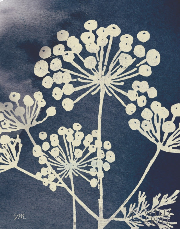 Reproduction of Dark Blue Sky Garden I by Studio Mousseau - Wall Decor Art