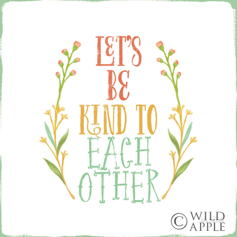 Reproduction of Be Kind I White by Katie Pertiet - Wall Decor Art