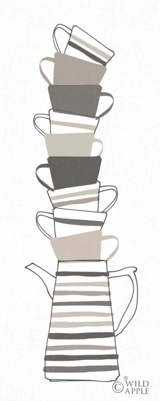 Reproduction of Stack of Cups II Neutral by Avery Tillmon - Wall Decor Art
