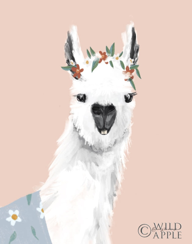 Reproduction of Delightful Alpacas I by Becky Thorns - Wall Decor Art
