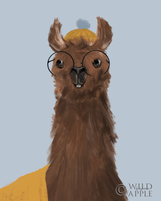 Reproduction of Delightful Alpacas III by Becky Thorns - Wall Decor Art