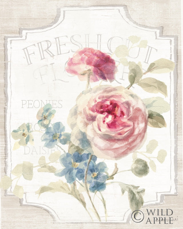 Reproduction of Cottage Garden II on wood by Danhui Nai - Wall Decor Art