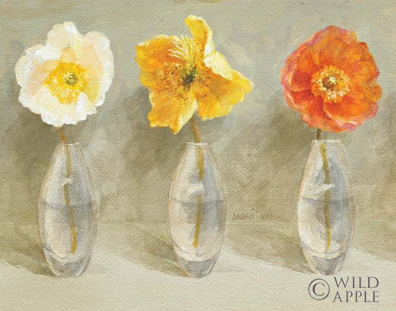 Reproduction of Poppy Palette Crop by Danhui Nai - Wall Decor Art