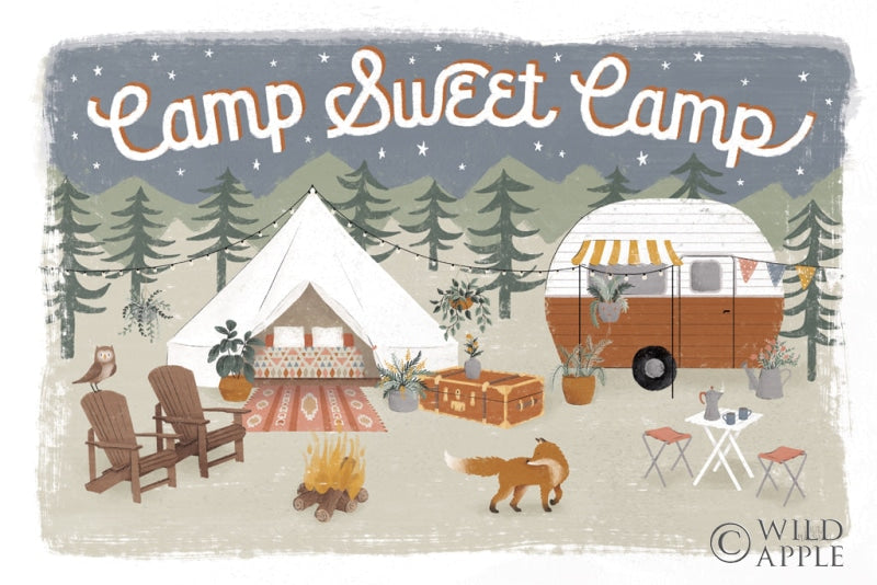Reproduction of Gone Glamping I by Laura Marshall - Wall Decor Art