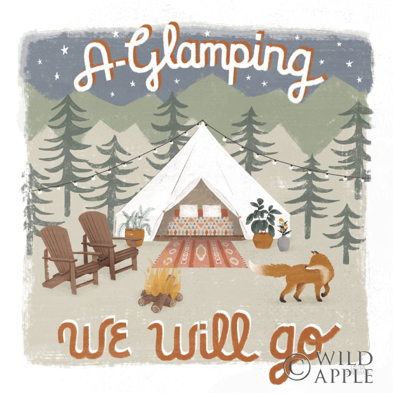 Reproduction of Gone Glamping III by Laura Marshall - Wall Decor Art