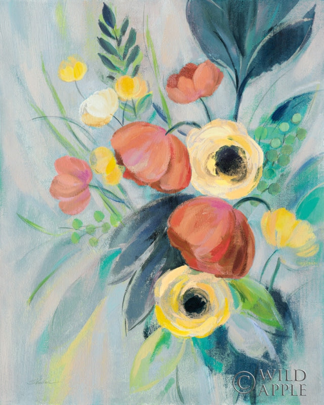 Reproduction of Colorful Elegant Floral II by Silvia Vassileva - Wall Decor Art