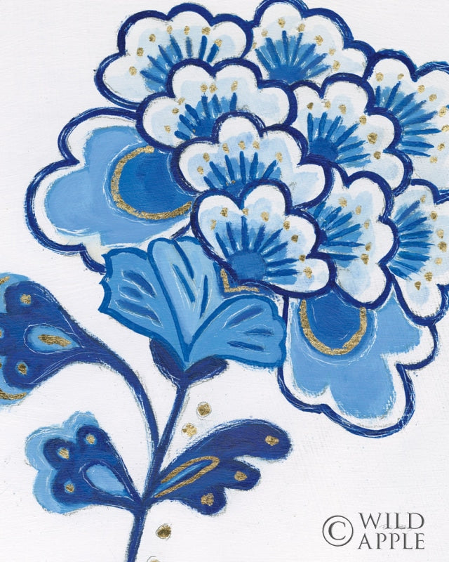 Reproduction of Flora Chinoiserie V by Emily Adams - Wall Decor Art