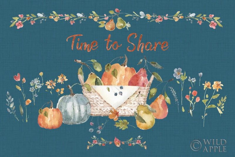 Reproduction of Time to Share I Blue by Lisa Audit - Wall Decor Art