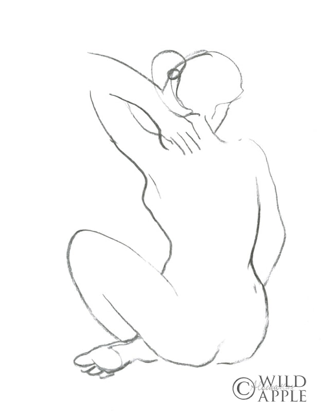 Reproduction of Nude Sketch I by Albena Hristova - Wall Decor Art
