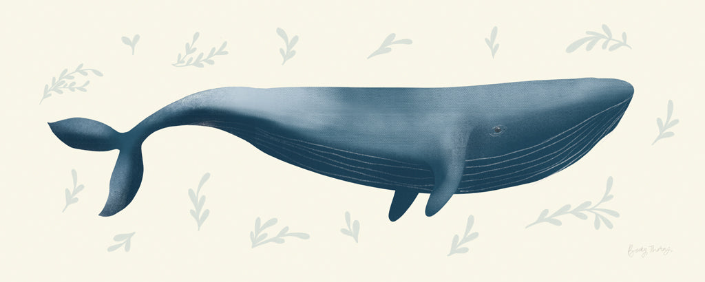 Reproduction of Ocean Life Whale by Becky Thorns - Wall Decor Art