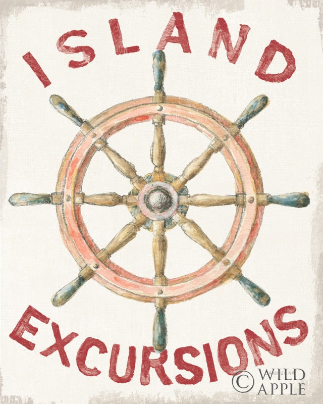 Reproduction of Floursack Nautical IV Red by Danhui Nai - Wall Decor Art