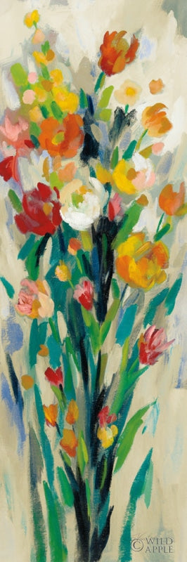 Reproduction of Tall Bright Flowers Cream II by Silvia Vassileva - Wall Decor Art