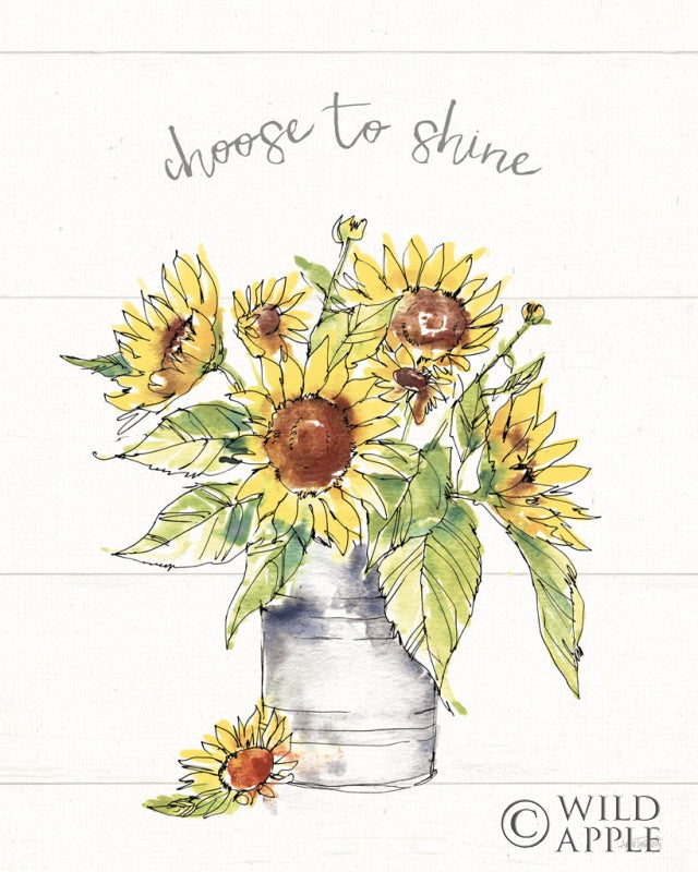 Reproduction of Sunflower Fields I by Anne Tavoletti - Wall Decor Art