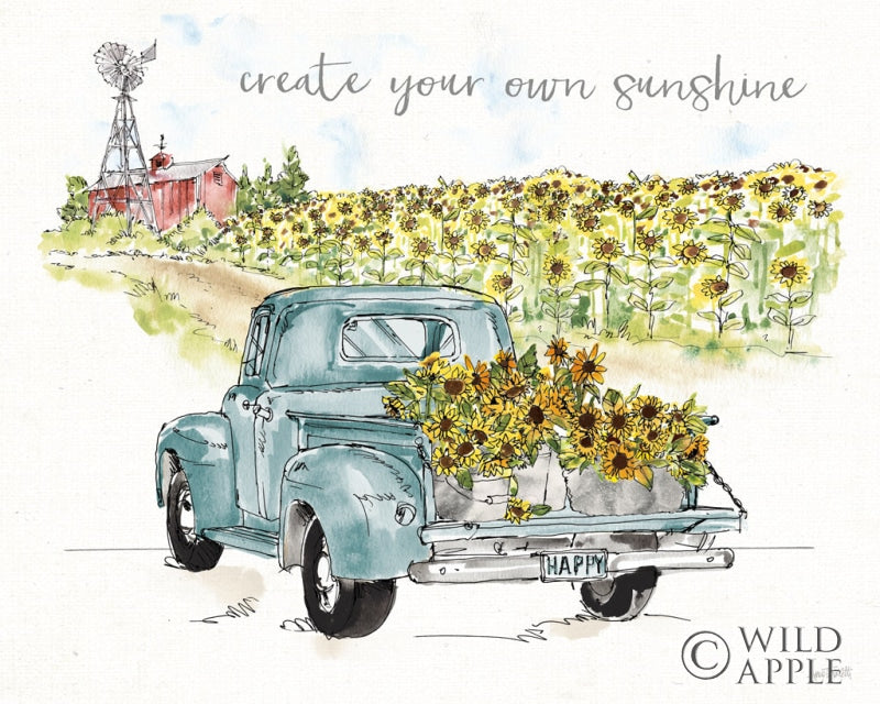 Reproduction of Sunflower Fields VI by Anne Tavoletti - Wall Decor Art