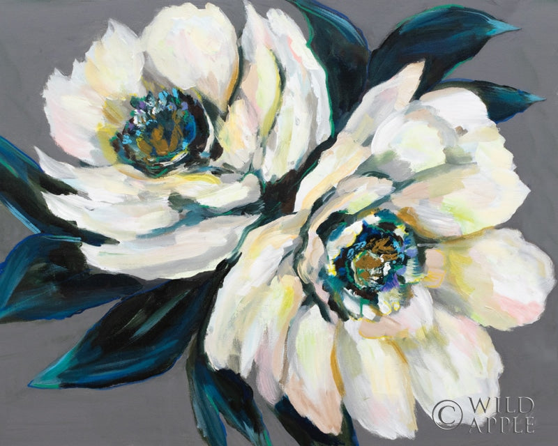 Reproduction of Peonies by Jeanette Vertentes - Wall Decor Art