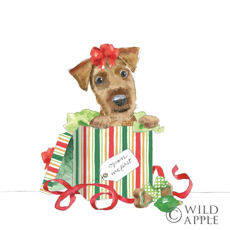Reproduction of Holiday Paws II on White No Words by Beth Grove - Wall Decor Art