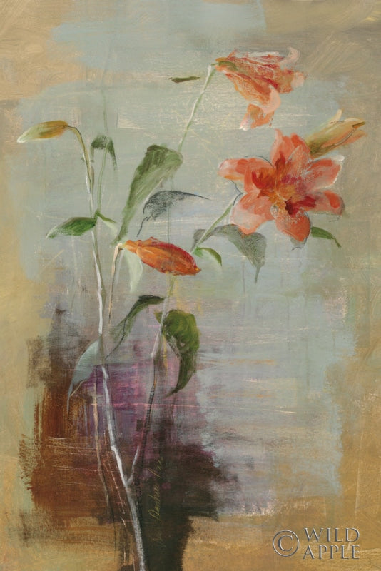 Reproduction of Contemporary Lilies I Crop by Danhui Nai - Wall Decor Art