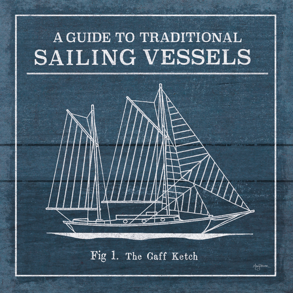 Reproduction of Vintage Sailing Knots XI by Mary Urban - Wall Decor Art