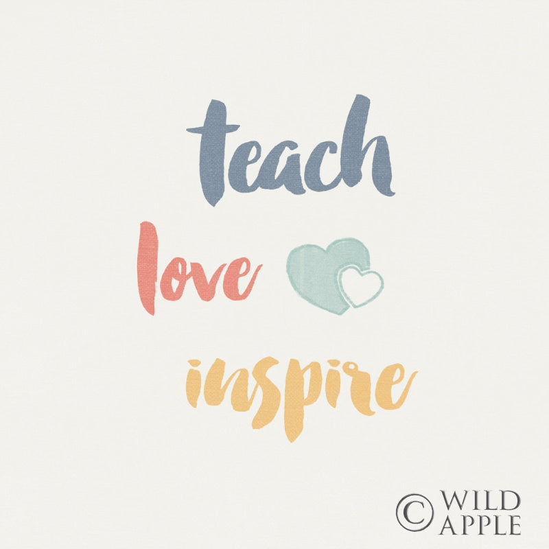 Reproduction of Teacher Inspiration I Color by Wild Apple Portfolio - Wall Decor Art