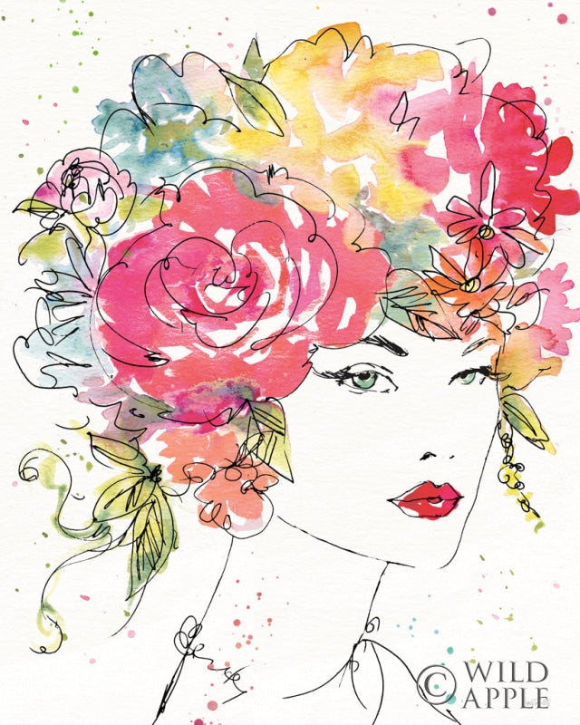 Reproduction of Floral Figures I by Anne Tavoletti - Wall Decor Art