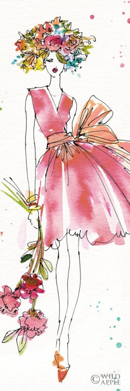 Reproduction of Floral Figures V Crop by Anne Tavoletti - Wall Decor Art