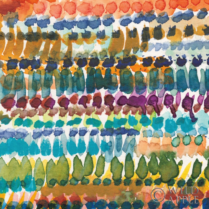 Reproduction of Colorful Patterns V Crop I by Cheryl Warrick - Wall Decor Art