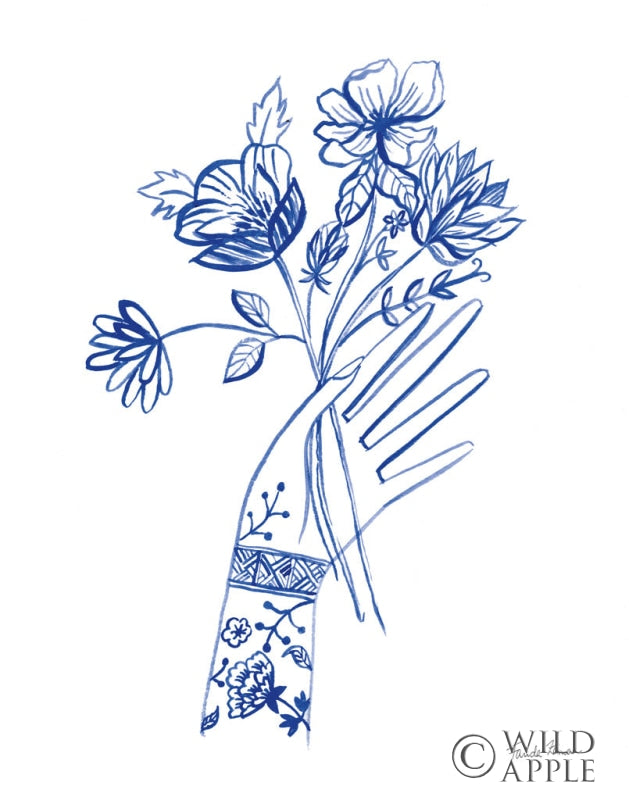 Reproduction of Floral Hand III by Farida Zaman - Wall Decor Art