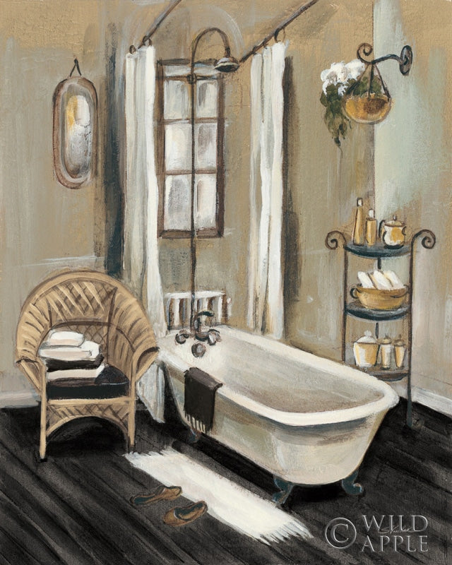 Reproduction of French Bath II Black v2 by Silvia Vassileva - Wall Decor Art