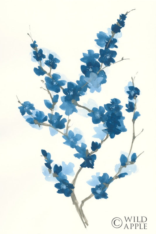 Reproduction of Blue Branch II by Chris Paschke - Wall Decor Art