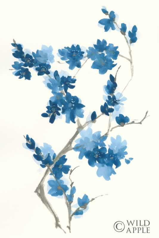 Reproduction of Blue Branch III by Chris Paschke - Wall Decor Art