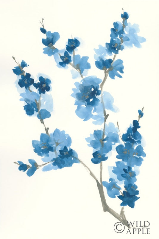 Reproduction of Blue Branch IV by Chris Paschke - Wall Decor Art