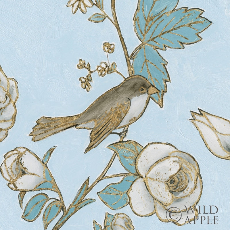 Reproduction of Toile Birds I by Emily Adams - Wall Decor Art