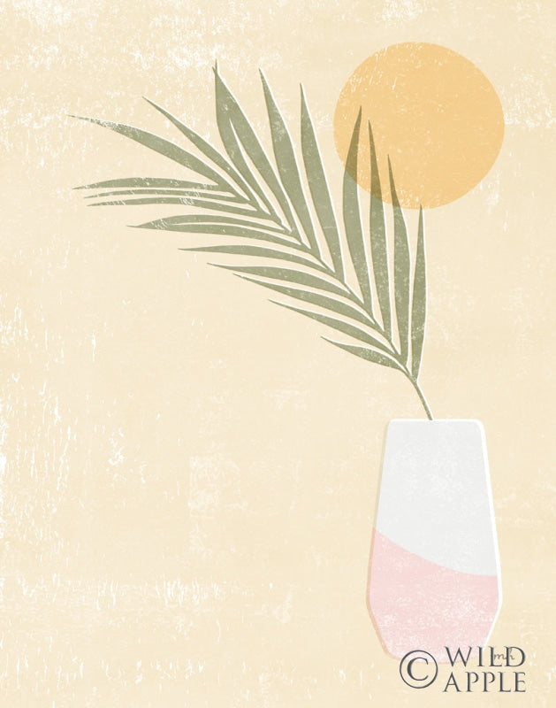 Reproduction of Sun Palm II Blush by Moira Hershey - Wall Decor Art