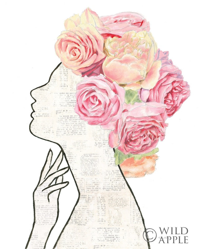 Reproduction of She Dreams of Roses II by Emily Adams - Wall Decor Art