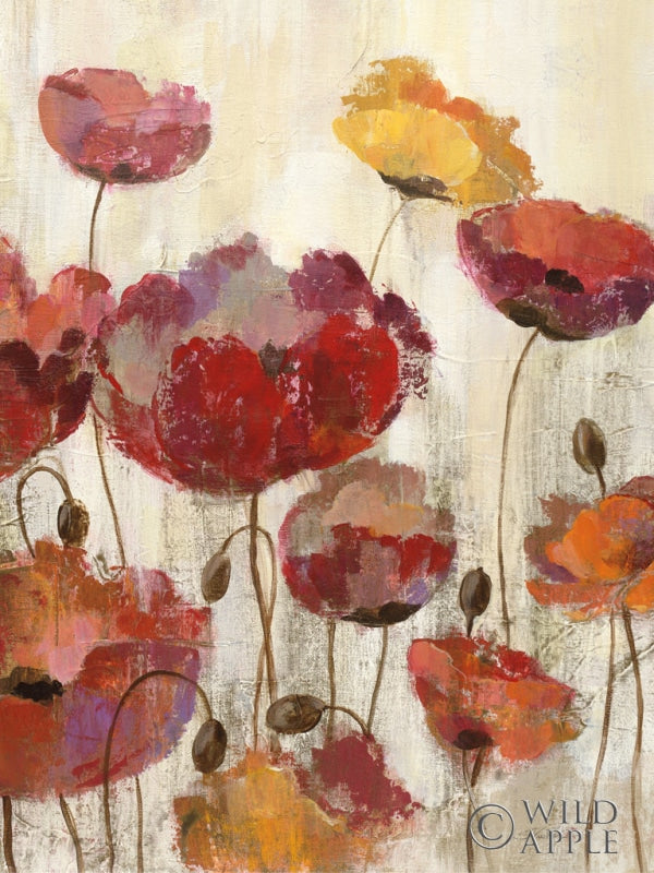 Reproduction of Poppies in the Rain III by Silvia Vassileva - Wall Decor Art