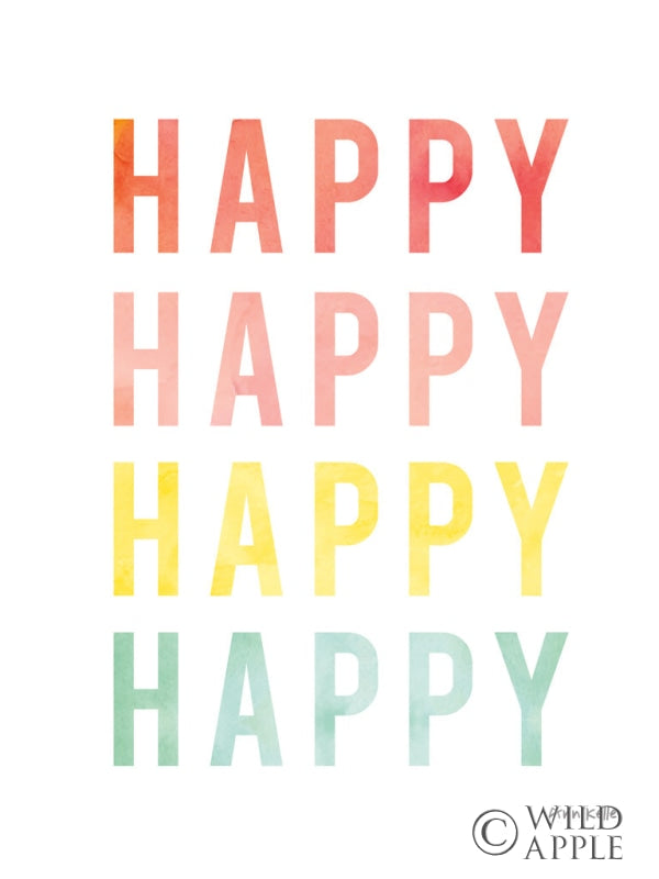 Reproduction of Happy Happy Crop by Ann Kelle - Wall Decor Art