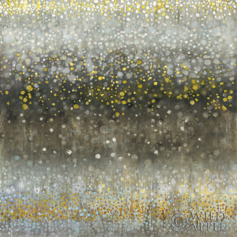 Reproduction of Abstract Rain Yellow Gray by Danhui Nai - Wall Decor Art