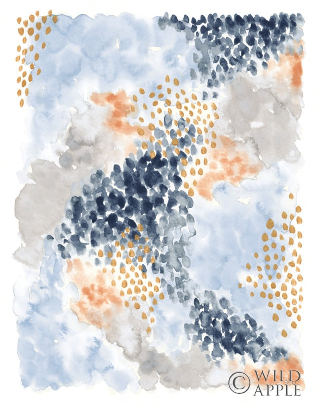 Reproduction of Spring Blooms II Navy by Laura Marshall - Wall Decor Art