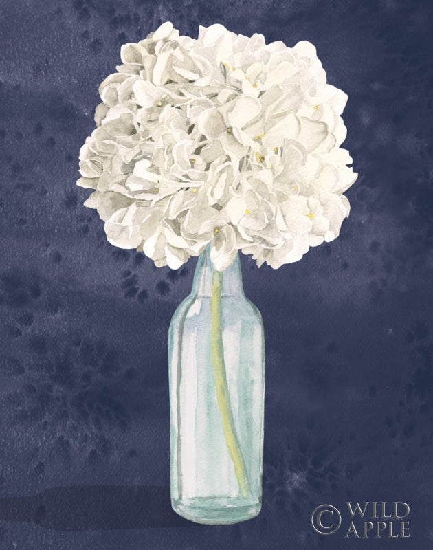 Reproduction of Tranquil Blossoms II Navy by James Wiens - Wall Decor Art