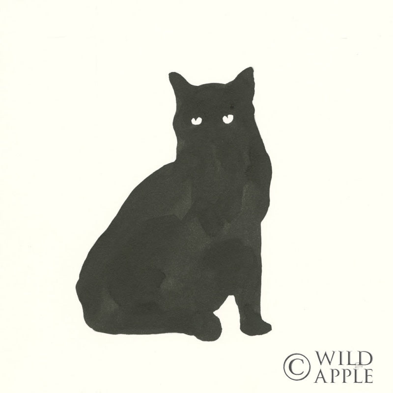 Reproduction of Black Cat V by Chris Paschke - Wall Decor Art